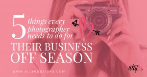 Productive Photographer Off Season | Ally B Designs