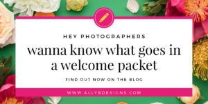 Photographer Welcome Packet
