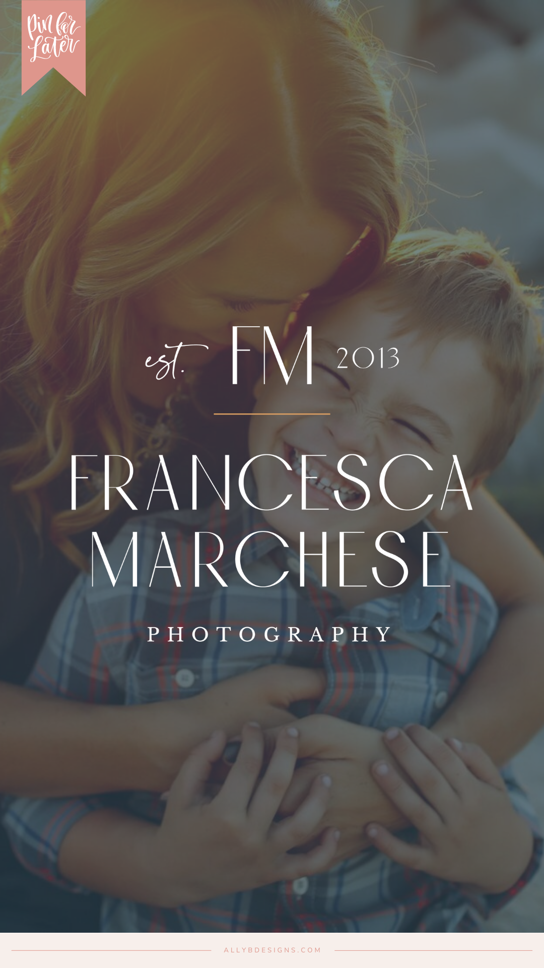 A Portrait Photography Brand Launch: Francesca Marchese Photography. Branding and Website Design By Ally B Designs