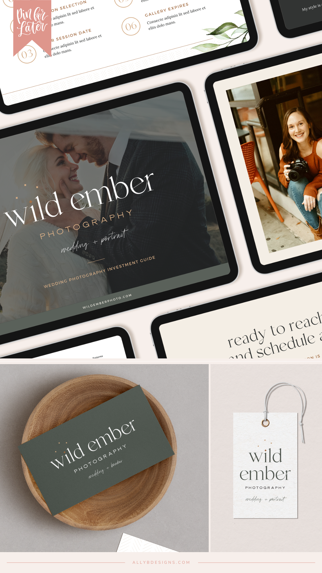 An Elopement and Wedding Photographer Pricing Guide: Wild Ember Photography. Branding and Design by Ally B Designs