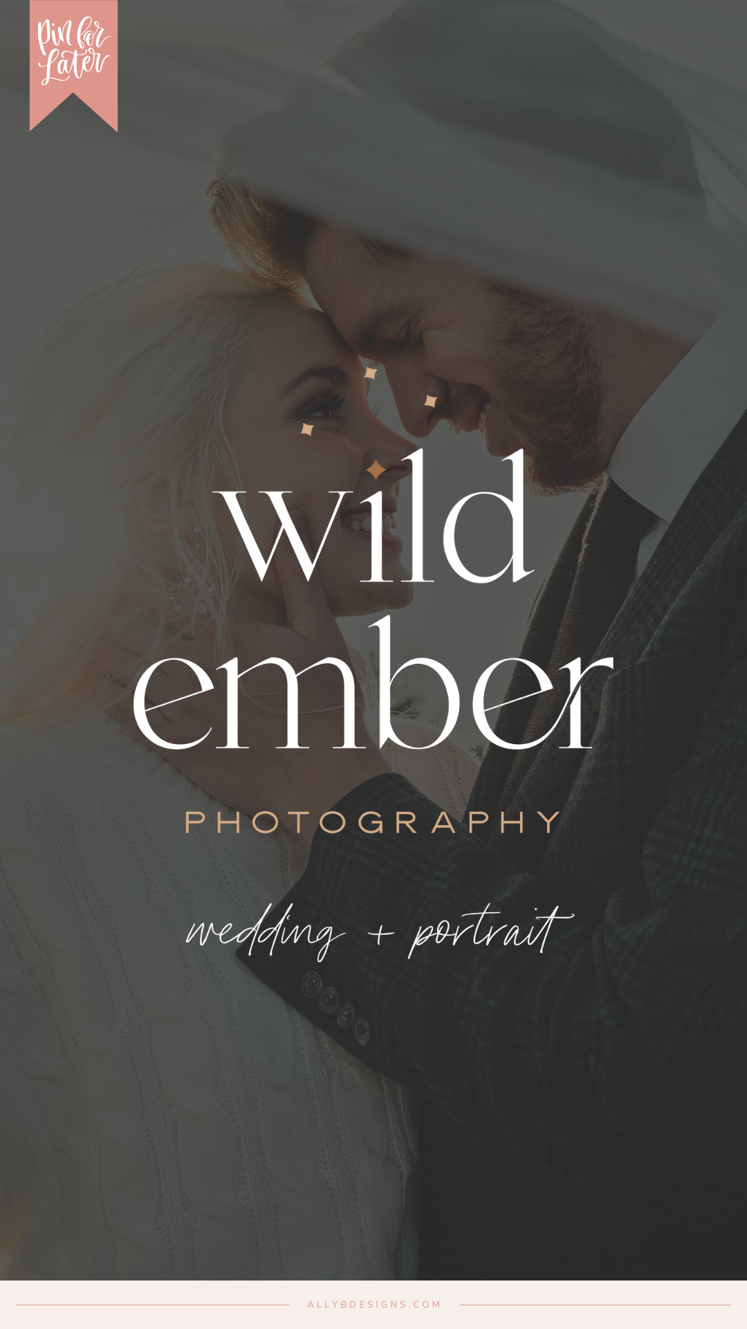 An Elopement and Wedding Photographer Brand Design: Wild Ember Photography. Branding and Website Design by Ally B Designs