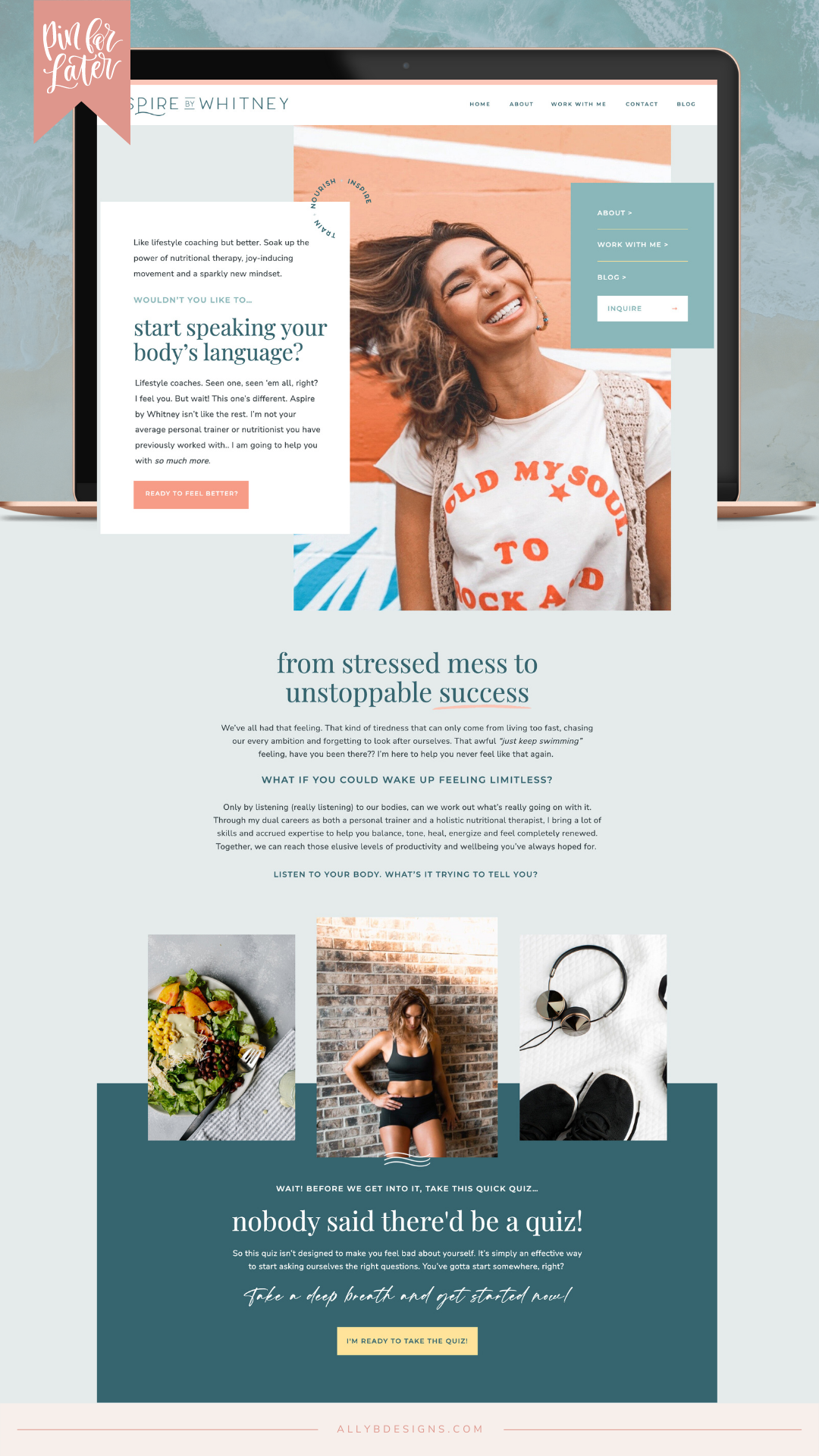 Tonic Website Templates - Margarita Template Customization by Ally B Designs
