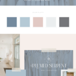 color palette and and branding from brand designer for bridal company that sells wedding dresses